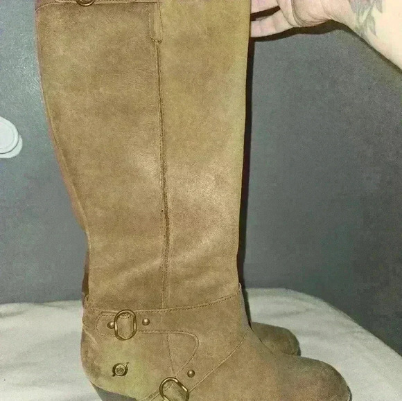 Born Womans Light Brown Mid-Calf Boot Size 10 - Picture 4 of 13